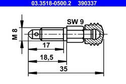 SURUB/SUPAPA AERISIRE ATE 03.3518-0500.2 - Piesa auto compatibila cu mai multe marci