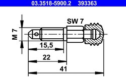 SURUB/SUPAPA AERISIRE ATE 03.3518-5900.2 - Piesa auto compatibila cu mai multe marci