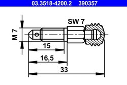 SURUB/SUPAPA AERISIRE ATE 03.3518-4200.2 - Piesa auto compatibila cu mai multe marci