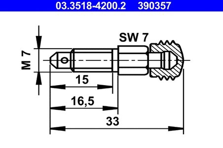 SURUB/SUPAPA AERISIRE ATE 03.3518-4200.2 - Piesa auto compatibila cu mai multe marci