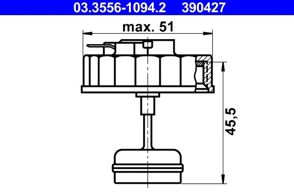 BUSON,REZERVOR LICHID DE FRANA ATE 03.3556-1094.2 - Piesa auto compatibila cu mai multe marci