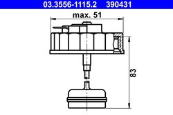 BUSON,REZERVOR LICHID DE FRANA ATE 03.3556-1115.2 - Piesa auto compatibila cu mai multe marci