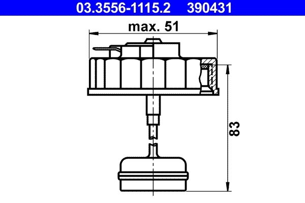 buson,rezervor lichid de frana ATE 03.3556-1115.2