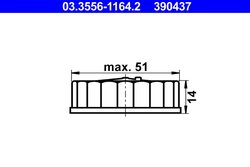 BUSON,REZERVOR LICHID DE FRANA ATE 03.3556-1164.2 - Piesa auto compatibila cu mai multe marci