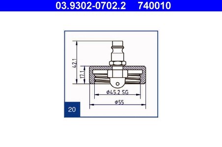 Stut aerisire ATE 03.9302-0702.2