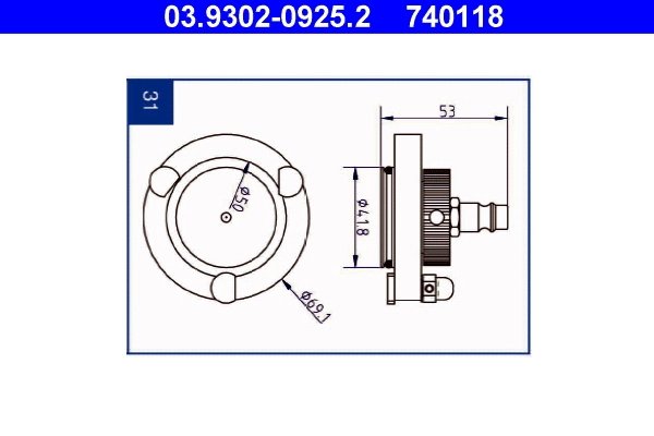 Stut aerisire ATE 03.9302-0925.2