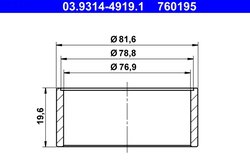 INEL DE MONTAJ, CAPAC PROTECTIVE PRAF (ETRIER FRANA) ATE 03.9314-4919.1 - Piesa auto compatibila cu mai multe marci