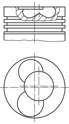 PISTON MAHLE 030 41 00 - Compatibil cu AUDI, FORD, MULTICAR, SEAT, SKODA, VW