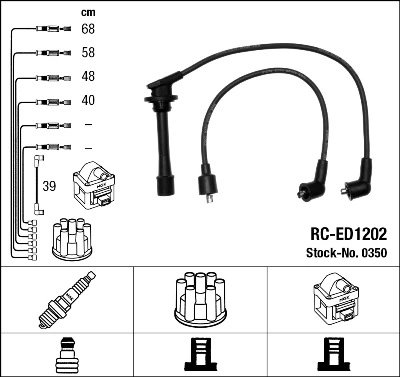 FISE BUJII NGK 0350 - Compatibil cu DAIHATSU