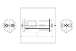 REZERVOR AER SISTEM COMPRESOR PE AUTOMOTIVE 036.054-80A - Compatibil cu MAN