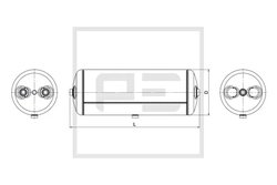 REZERVOR AER SISTEM COMPRESOR PE AUTOMOTIVE 036.360-80A - Compatibil cu MAN