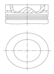 PISTON MAHLE 037 PI 00106 000 - Compatibil cu RENAULT TRUCKS, VOLVO