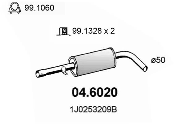 Toba esapament intermediara ASSO 04.6020
