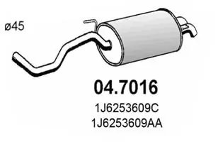 TOBA ESAPAMENT FINALA ASSO 04.7016 - Compatibil cu AUDI, SEAT, SKODA, VW