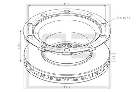 DISC FRANA PE AUTOMOTIVE 046.380-00A - Piesa auto compatibila cu mai multe marci