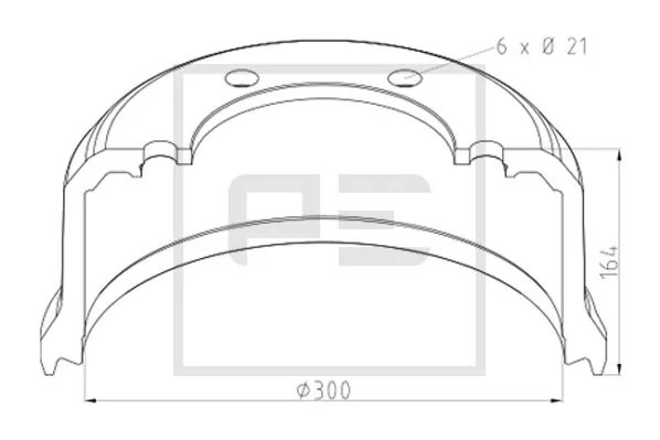 Tambur frana PE Automotive 046.833-00A