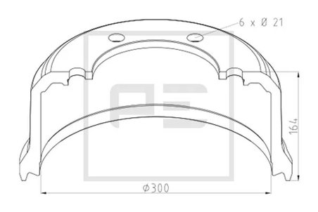 Tambur frana PE Automotive 046.833-00A