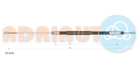 CABLU FRANA DE MANA ADRIAUTO 05.0242 - Compatibil cu BMW