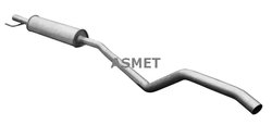 TOBA ESAPAMENT INTERMEDIARA ASMET 05.281 - Compatibil cu OPEL