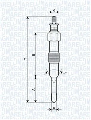 Bujie incandescenta Magneti Marelli 062581201304