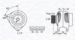 ALTERNATOR MAGNETI MARELLI 063341730010 - Compatibil cu FORD