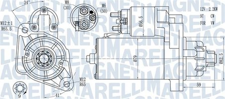 ELECTROMOTOR MAGNETI MARELLI 063721378010 - Compatibil cu VW