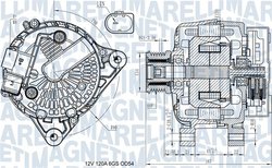 ALTERNATOR MAGNETI MARELLI 063731545910 - Compatibil cu FORD