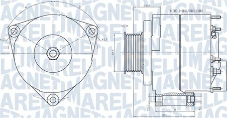 ALTERNATOR MAGNETI MARELLI 063731593010 - Piesa auto compatibila cu mai multe marci