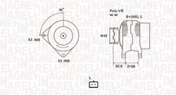 ALTERNATOR MAGNETI MARELLI 063731627010 - Compatibil cu NISSAN, OPEL, RENAULT