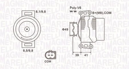 ALTERNATOR MAGNETI MARELLI 063731953010 - Compatibil cu BMW