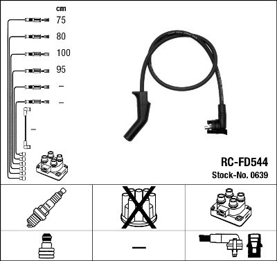 FISE BUJII NGK 0639 - Compatibil cu FORD, MAZDA
