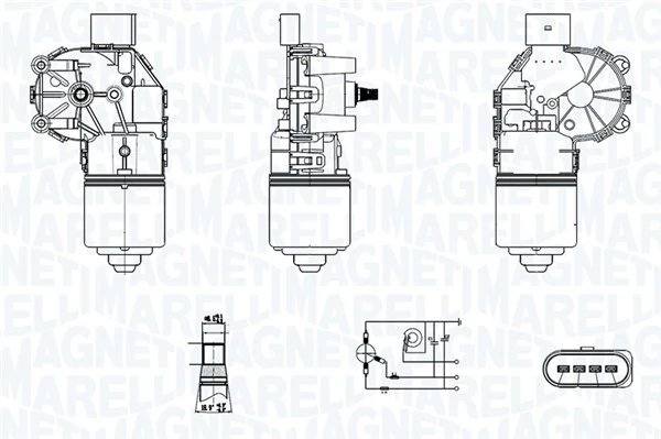 MOTOR STERGATOR MAGNETI MARELLI 064350006010 - Compatibil cu FORD
