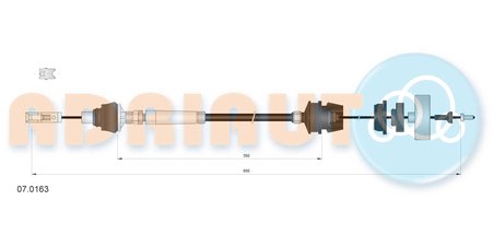 CABLU AMBREIAJ ADRIAUTO 07.0163 - Compatibil cu CITROEN, PEUGEOT