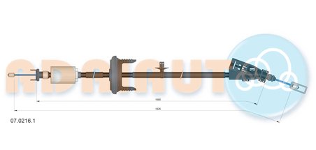 CABLU FRANA DE MANA ADRIAUTO 07.0216.1 - Compatibil cu CITROEN