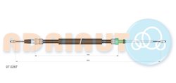 CABLU FRANA DE MANA ADRIAUTO 07.0267 - Compatibil cu CITROEN