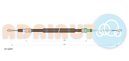 CABLU FRANA DE MANA ADRIAUTO 07.0267 - Compatibil cu CITROEN