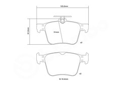 SET PLACUTE FRANA DE PERFORMANTA BREMBO 07.B315.41 - Compatibil cu AUDI, AUDI (FAW), MG (SAIC), ROEWE (SAIC), SEAT, SKODA, SKODA