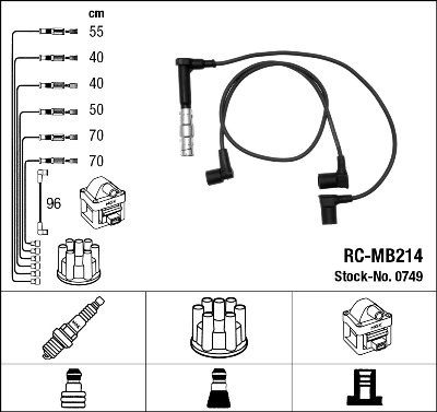FISE BUJII NGK 0749 - Compatibil cu MERCEDES-BENZ