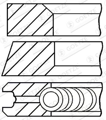 Set segmenti piston Goetze Engine 08-136400-00