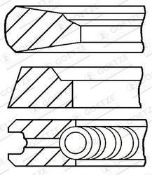 Set segmenti piston Goetze Engine 08-143600-00