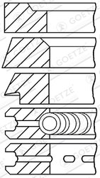 SET SEGMENTI PISTON GOETZE ENGINE 08-314600-00 - Piesa auto compatibila cu mai multe marci