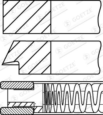 SET SEGMENTI PISTON GOETZE ENGINE 08-427800-00 - Compatibil cu OPEL, VAUXHALL