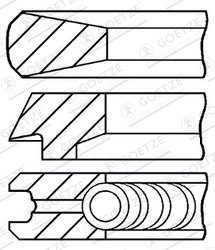 SET SEGMENTI PISTON GOETZE ENGINE 08-428000-00 - Compatibil cu ASTRA, DAEWOO, IVECO