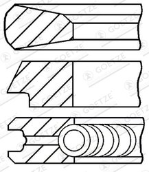 SET SEGMENTI PISTON GOETZE ENGINE 08-429200-00 - Compatibil cu CHRYSLER, JEEP, LDV, LTI, MAXUS