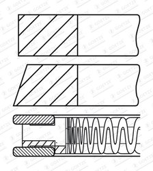 SET SEGMENTI PISTON GOETZE ENGINE 08-429900-00 - Compatibil cu AUDI, SEAT, SKODA, VW, VW (SVW)