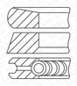 SET SEGMENTI PISTON GOETZE ENGINE 08-443100-00 - Compatibil cu CITROEN, DS, FIAT, OPEL, PEUGEOT, VAUXHALL