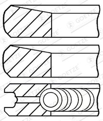 SET SEGMENTI PISTON GOETZE ENGINE 08-443500-00 - Compatibil cu MITSUBISHI