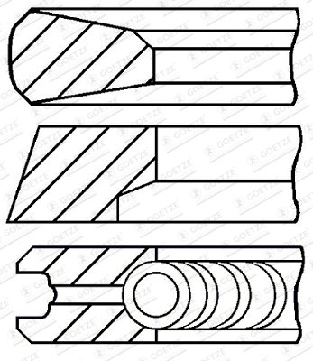 SET SEGMENTI PISTON GOETZE ENGINE 08-445200-00 - Compatibil cu ALEXANDER DENNIS, SCANIA