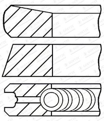 SET SEGMENTI PISTON GOETZE ENGINE 08-447400-00 - Compatibil cu TOYOTA