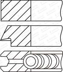 SET SEGMENTI PISTON GOETZE ENGINE 08-451500-00 - Compatibil cu CITROEN, PEUGEOT